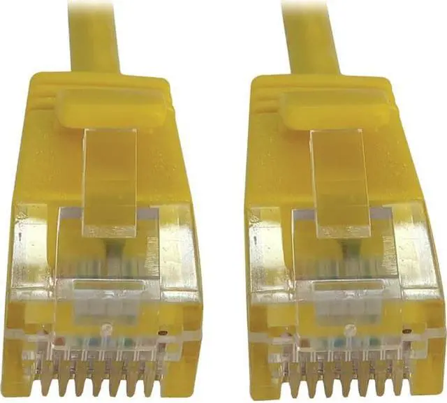 Main image of Tripp Lite Cat6a 10G Snagless Molded Slim UTP Ethernet Cable (RJ45 M/M), PoE, Yellow, 6 ft. (1.8 m) - 6 ft Category 6a Network Cable for Network Device, Server, Switch, Router, Hub, Printer, Computer,
