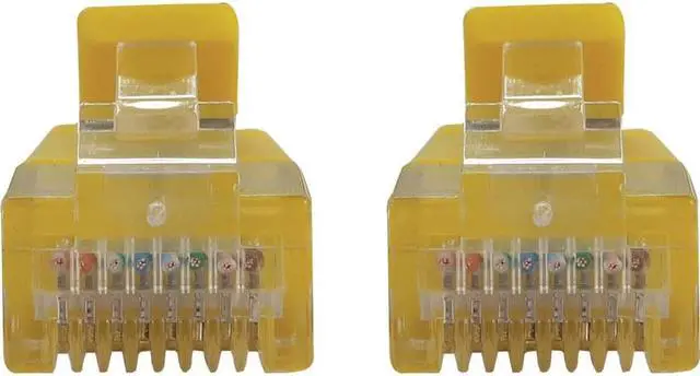 Alt view image 4 of 11 - Tripp Lite Cat6a 10G Snagless Molded Slim UTP Ethernet Cable (RJ45 M/M), PoE, Yellow, 6 ft. (1.8 m) - 6 ft Category 6a Network Cable for Network Device, Server, Switch, Router, Hub, Printer, Computer,