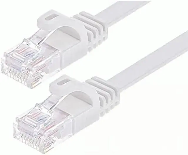 Alt view image 2 of 9 - Monoprice Cat6 Ethernet Patch Cable - 25 Feet - White | Snagless RJ45, Flat, 550MHz, UTP, Pure Bare Copper Wire, 30AWG, For Network Internet Modem Router Xbox PS3 Cord - Flexboot Series