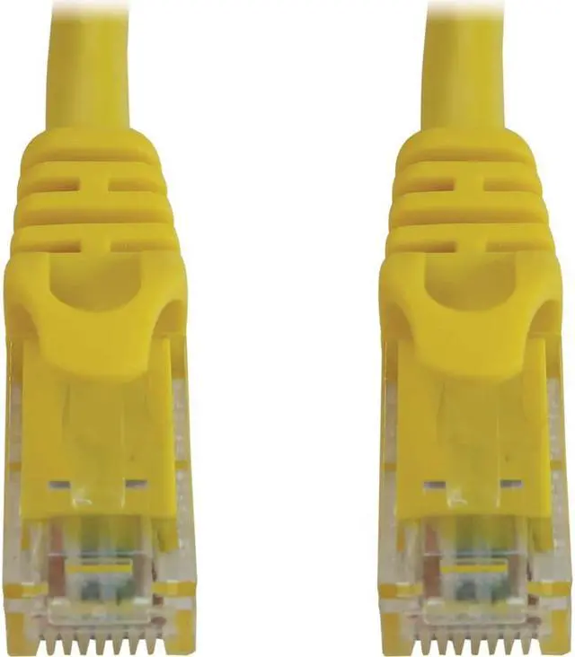 Alt view image 5 of 10 - Tripp Lite Cat6a 10G Snagless Molded UTP Ethernet Cable (RJ45 M/M), PoE, Yellow, 1 ft. (0.3 m) - 1 ft Category 6a Network Cable for Network Device, Switch, Patch Panel, Server, Router, Hub, Printer, C