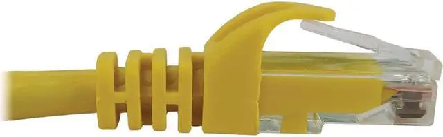 Alt view image 6 of 10 - Tripp Lite Cat6a 10G Snagless Molded UTP Ethernet Cable (RJ45 M/M), PoE, Yellow, 1 ft. (0.3 m) - 1 ft Category 6a Network Cable for Network Device, Switch, Patch Panel, Server, Router, Hub, Printer, C