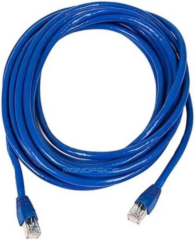 Alt view image 9 of 13 - Monoprice Cat6A Ethernet Patch Cable - 20 Feet - Blue | Network Internet Cord - RJ45, Stranded, 550Mhz, STP, Pure Bare Copper Wire, 10G, 26AWG