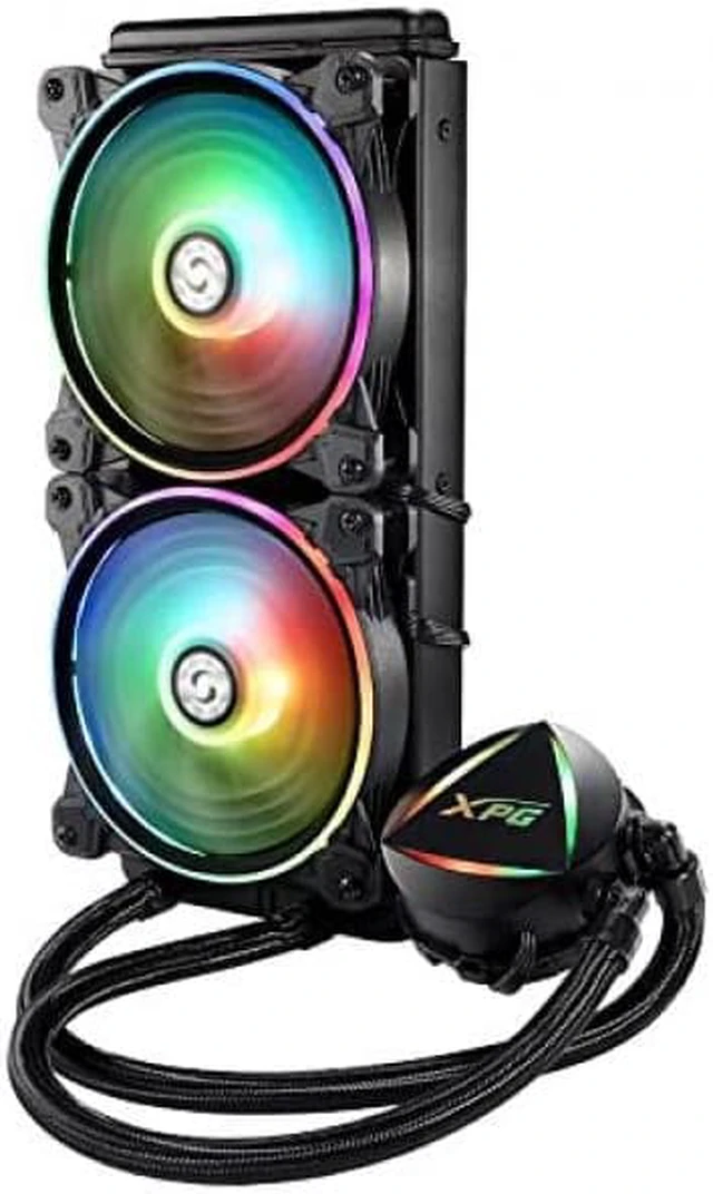 Alt view image 19 of 19 - XPG LEVANTE RGB Liquid CPU Cooler: 360mm Radiator 3 x 120mm Fans