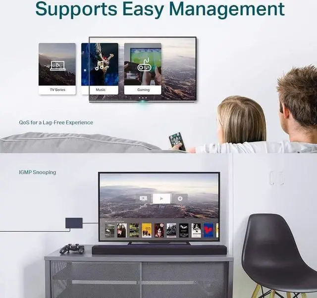 Alt view image 8 of 10 - Tp-Link TL-SG105E 5-Port Gigabit Easy Smart Switch