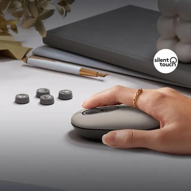 Alt view image 3 of 17 - Logitech POP Wireless Mouse with Customizable Emoji - Wireless - Bluetooth - Mist - Scroll Wheel