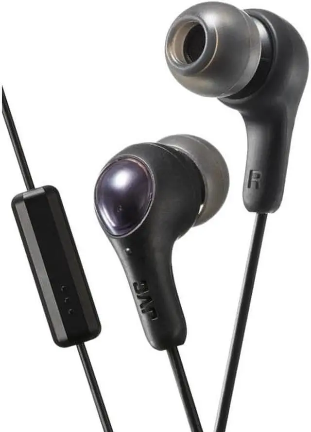 Alt view image 2 of 4 - JVC Gumy Plus HA-FX7M Earset - Wired - 16 Ohm - 10 Hz - 20 kHz - Earbud - In-ear - 3.30 ft Cable - Black