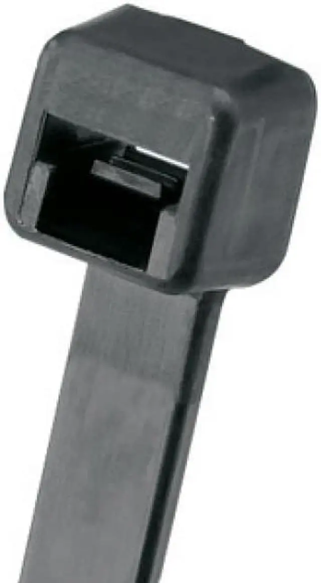 Alt view image 4 of 5 - PANDUIT PLT1M-M0 Cable Tie, 4 in L, 4 in Max Bundle Dia., Black, Nylon 6/6, 18