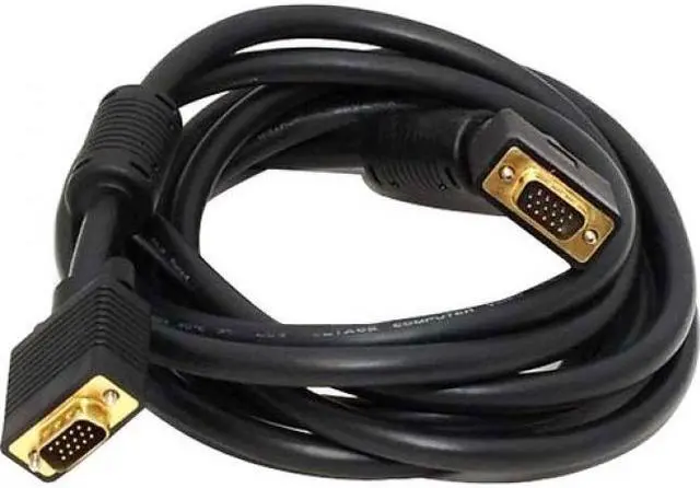 Alt view image 11 of 12 - Monoprice Super VGA Cable - 10 Feet - Black | Male to Male Monitor Cable with Ferrite Cores (Gold Plated)