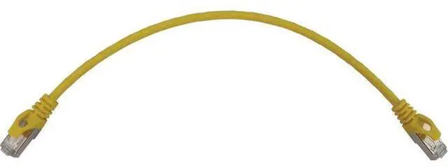 Alt view image 2 of 6 - Tripp Lite Cat6a 10G Snagless Shielded Slim STP Ethernet Cable (RJ45 M/M), PoE, Yellow, 1 ft. (0.3 m) - 1 ft Category 6a Network Cable for Network Device, Server, Switch, Router, Hub, Printer, Compute