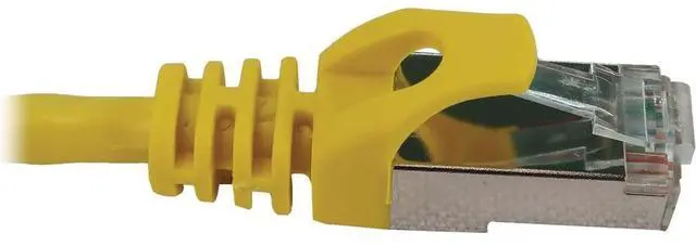 Alt view image 5 of 6 - Tripp Lite Cat6a 10G Snagless Shielded Slim STP Ethernet Cable (RJ45 M/M), PoE, Yellow, 1 ft. (0.3 m) - 1 ft Category 6a Network Cable for Network Device, Server, Switch, Router, Hub, Printer, Compute