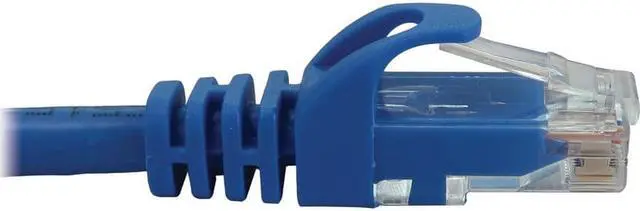 Alt view image 4 of 12 - Tripp Lite Cat6a 10G Snagless Molded UTP Ethernet Cable (RJ45 M/M), PoE, Blue, 15 ft. (4.6 m) - 15 ft Category 6a Network Cable for Network Device, Switch, Patch Panel, Server, Router, Hub, Printer, C