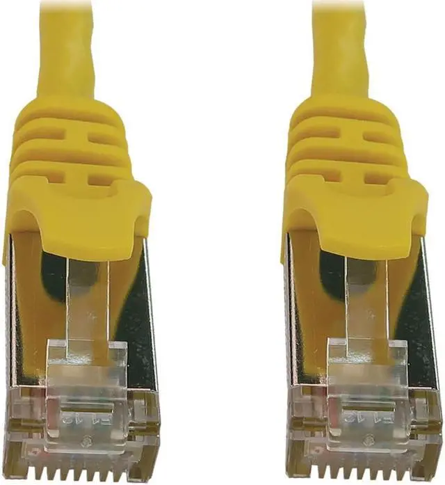 Alt view image 6 of 6 - Tripp Lite Cat6a 10G Snagless Shielded Slim STP Ethernet Cable (RJ45 M/M), PoE, Yellow, 3 ft. (0.9 m) - 3 ft Category 6a Network Cable for Network Device, Server, Switch, Router, Hub, Printer, Compute