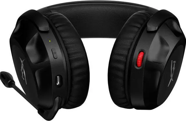 Alt view image 6 of 15 - HyperX Cloud Stinger 2 - Wireless Gaming Headset – Compatible with PC. Noise-cancelling Swivel-to-mute Microphone, Comfortable Memory Foam, UP to 20 hours of battery life, Black