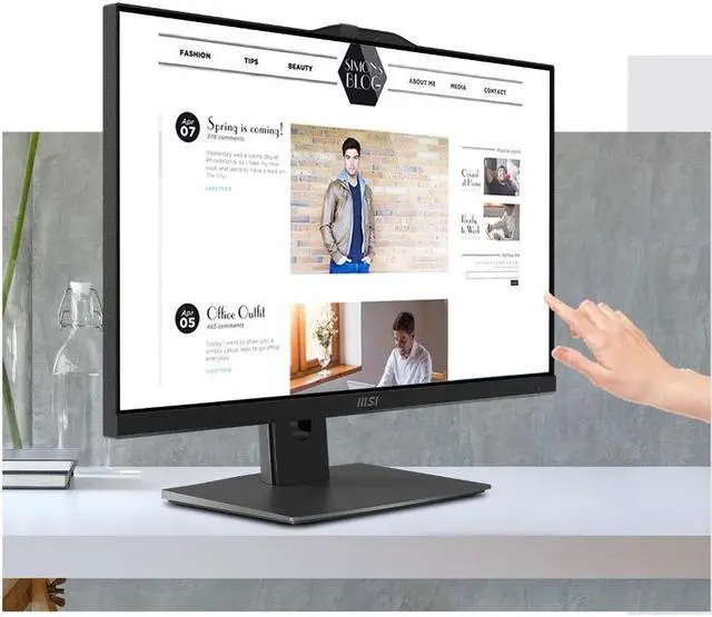 Alt view image 9 of 12 - MSI All-in-One Computer PRO AP243TP 12M-010US Intel Core i5-12400 8GB DDR4 500 GB M.2 SSD 23.8" Touchscreen Windows 11 Home 64-bit
