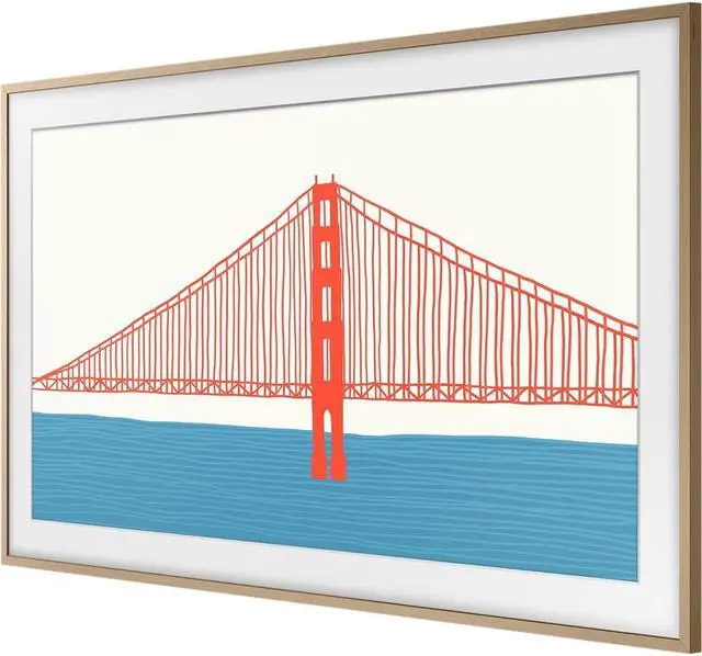 Alt view image 11 of 16 - Samsung Customizable Bezel for Samsung The Frame 43" (Modern Teak)