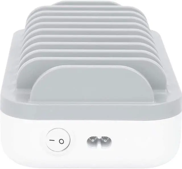 Alt view image 7 of 13 - Manhattan 10-Port USB Charging Station - 120 W - 120 W - 120 V AC, 230 V AC Input - 5 V DC/3 A, 9 V DC, 12 V DC Output - White, Gray