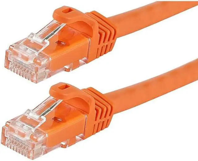 Alt view image 7 of 12 - Monoprice Cat5e Ethernet Patch Cable - 7 Feet - Orange | Network Internet Cord - Snagless RJ45, Stranded, 350Mhz, UTP, Pure Bare Copper Wire, 24AWG - Flexboot Series