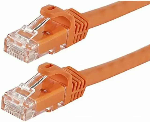 Alt view image 4 of 8 - Monoprice Cat6 Ethernet Patch Cable - 1 Feet - Orange | Network Internet Cord - Snagless RJ45, Stranded, 550Mhz, UTP, Pure Bare Copper Wire, 24AWG - Flexboot Series