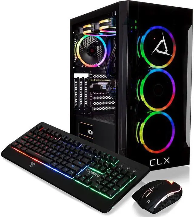 Alt view image 12 of 13 - CLX SET Gaming Desktop - AMD Ryzen 9 7900X 4.7GHz 12-Core, GeForce RTX 4090 24GB GDDR6X Graphics, 32GB DDR5 Memory,  1TB NVMe M.2 SSD, 4TB HDD, WiFi, Win 11 Home 64-bit