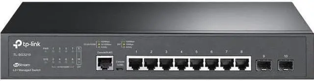 Alt view image 5 of 14 - TP-Link JetStream 8-Port Gigabit L2+ Managed Switch with 2 SFP Slots - 8 Ports - Manageable - 3 Layer Supported - Modular - Optical Fiber, Twisted Pair - Rack-mountable, Desktop