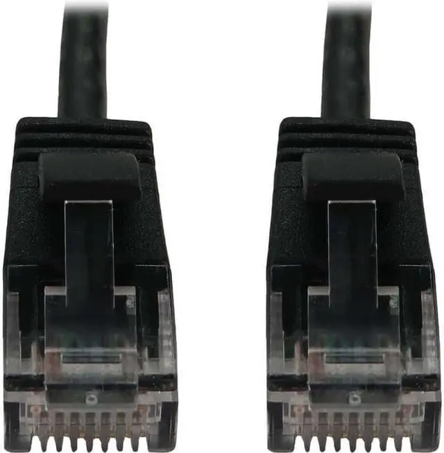Main image of Tripp Lite Cat6a 10G Snagless Molded Slim UTP Ethernet Cable (RJ45 M/M), PoE, Black, 6 in. (15 cm) - 6" Category 6a Network Cable for Network Device, Server, Switch, Router, Hub, Printer, Compute