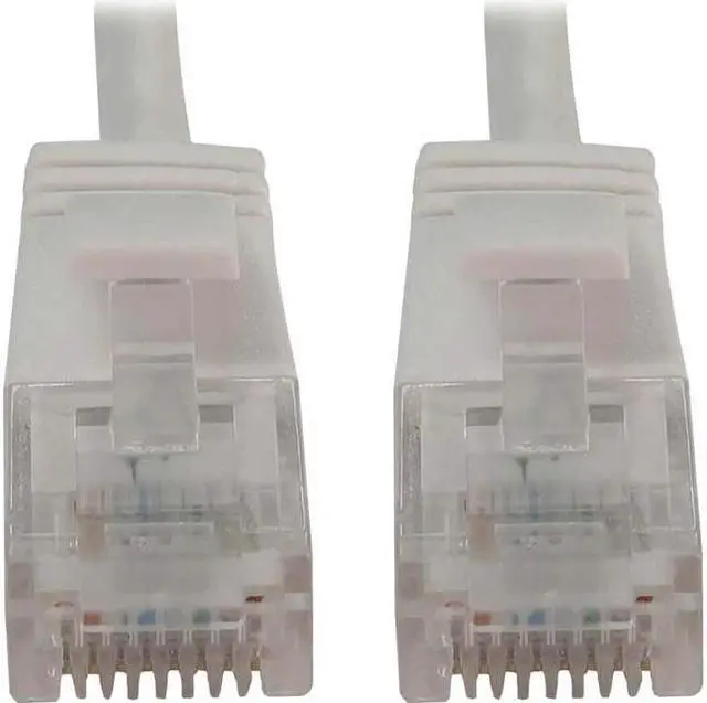 Main image of Tripp Lite Cat6a 10G Snagless Molded Slim UTP Ethernet Cable (RJ45 M/M), PoE, White, 3 ft. (0.9 m) - 3 ft Category 6a Network Cable for Network Device, Server, Switch, Router, Hub, Printer, Computer,