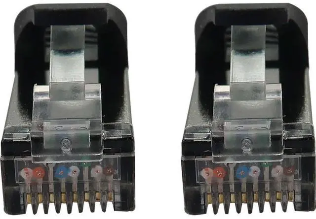 Alt view image 2 of 9 - Eaton Tripp Lite Series Cat6a 10G Snagless Shielded Slim STP Ethernet Cable RJ45 M/M PoE Black 1 ft. 0.3 m