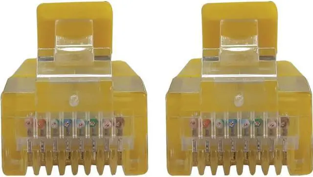 Alt view image 3 of 4 - Tripp Lite Cat6a 10G Snagless Molded Slim UTP Ethernet Cable (RJ45 M/M), PoE, Yellow, 1 ft. (0.3 m) - 1 ft Category 6a Network Cable for Network Device, Switch, Patch Panel, Server, Router, Hub, Print