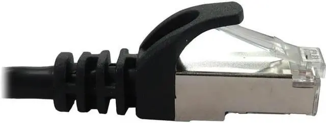 Alt view image 3 of 4 - Tripp Lite Cat6a 10G Snagless Shielded Slim STP Ethernet Cable (RJ45 M/M), PoE, Black, 5 ft. (1.5 m) - 5 ft Category 6a Network Cable for Network Device, Server, Switch, Router, Hub, Printer, Computer
