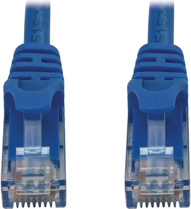 Alt view image 3 of 6 - Tripp Lite Cat6a 10G Snagless Molded UTP Ethernet Cable (RJ45 M/M), PoE, Blue, 2 ft. (0.6 m) - 2 ft Category 6a Network Cable for Network Device, Switch, Patch Panel, Server, Router, Hub, Printer, Com