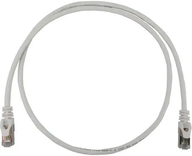 Main image of Tripp Lite Cat6a 10G Snagless Shielded Slim STP Ethernet Cable (RJ45 M/M), PoE, White, 3 ft. (0.9 m) - 3 ft Category 6a Network Cable for Network Device, Server, Switch, Router, Hub, Printer, Computer