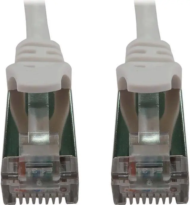 Alt view image 3 of 4 - Tripp Lite Cat6a 10G Snagless Shielded Slim STP Ethernet Cable (RJ45 M/M), PoE, White, 3 ft. (0.9 m) - 3 ft Category 6a Network Cable for Network Device, Server, Switch, Router, Hub, Printer, Computer