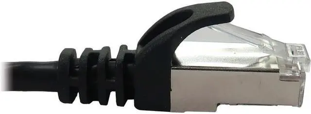 Alt view image 2 of 9 - Tripp Lite Cat6a 10G Snagless Shielded Slim STP Ethernet Cable (RJ45 M/M), PoE, Black, 3 ft. (0.9 m) - 3 ft Category 6a Network Cable for Network Device, Server, Switch, Router, Hub, Printer, Computer