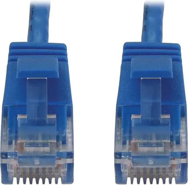 Main image of Tripp Lite Cat6a 10G Snagless Molded Slim UTP Ethernet Cable (RJ45 M/M), PoE, Blue, 6 in. (15 cm) - 6" Category 6a Network Cable for Network Device, Server, Switch, Router, Hub, Printer, Computer