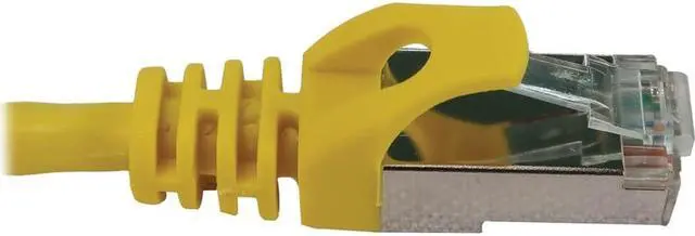Alt view image 2 of 7 - Tripp Lite Cat6a 10G Snagless Shielded Slim STP Ethernet Cable (RJ45 M/M), PoE, Yellow, 5 ft. (1.5 m) - 5 ft Category 6a Network Cable for Network Device, Server, Switch, Router, Hub, Printer, Compute