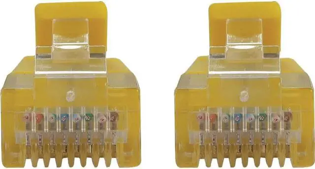 Alt view image 4 of 4 - Tripp Lite Cat6a 10G Snagless Molded Slim UTP Ethernet Cable (RJ45 M/M), PoE, Yellow, 6 in. (15 cm) - 6" Category 6a Network Cable for Network Device, Server, Switch, Router, Hub, Printer, Comput