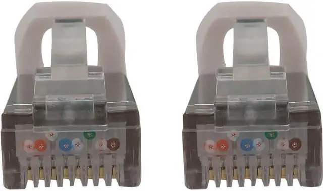 Alt view image 2 of 4 - Tripp Lite Cat6a 10G Snagless Shielded Slim STP Ethernet Cable (RJ45 M/M), PoE, White, 5 ft. (1.5 m) - 5 ft Category 6a Network Cable for Network Device, Server, Switch, Router, Hub, Printer, Computer