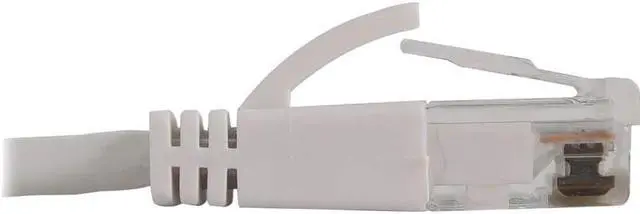 Alt view image 3 of 5 - Tripp Lite Cat6a 10G Snagless Molded Slim UTP Ethernet Cable (RJ45 M/M), PoE, White, 1 ft. (0.3 m) - 1 ft Category 6a Network Cable for Network Device, Switch, Patch Panel, Server, Router, Hub, Printe
