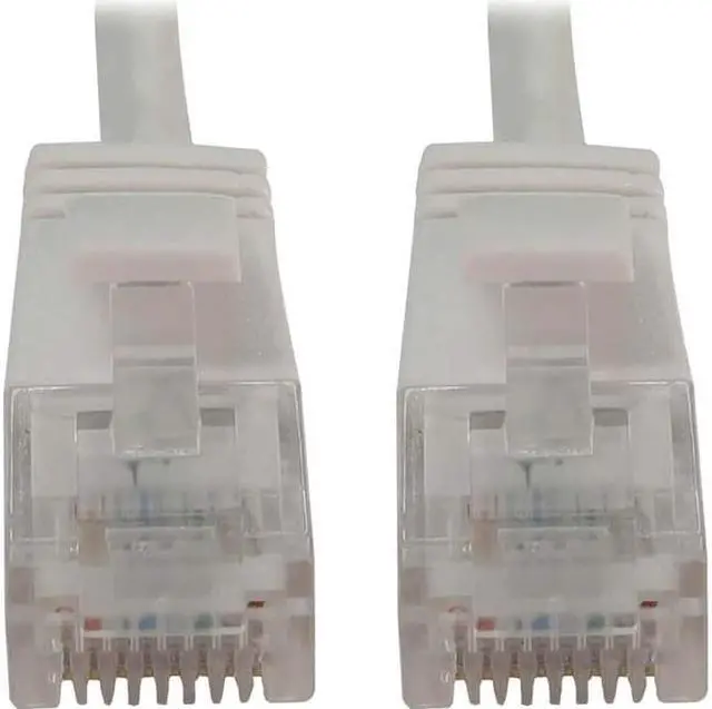 Main image of Tripp Lite Cat6a 10G Snagless Molded Slim UTP Ethernet Cable (RJ45 M/M), PoE, White, 10 ft. (3.1 m) - 10 ft Category 6a Network Cable for Network Device, Server, Switch, Router, Hub, Printer, Computer