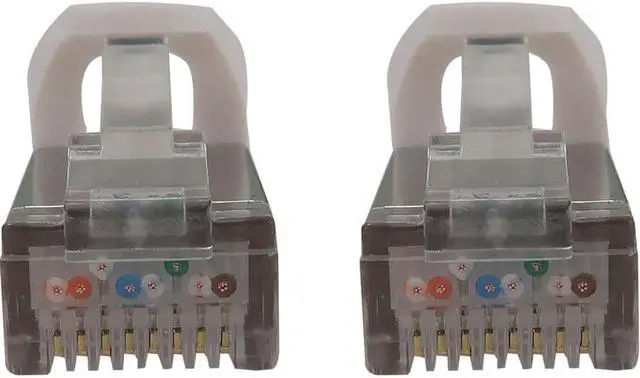 Alt view image 2 of 6 - Tripp Lite Cat6a 10G Snagless Shielded Slim STP Ethernet Cable (RJ45 M/M), PoE, White, 1 ft. (0.3 m) - 1 ft Category 6a Network Cable for Network Device, Server, Switch, Router, Hub, Printer, Computer