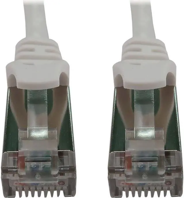 Alt view image 4 of 6 - Tripp Lite Cat6a 10G Snagless Shielded Slim STP Ethernet Cable (RJ45 M/M), PoE, White, 1 ft. (0.3 m) - 1 ft Category 6a Network Cable for Network Device, Server, Switch, Router, Hub, Printer, Computer