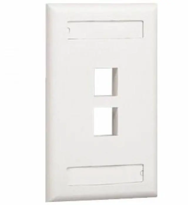 Alt view image 5 of 5 - Panduit NK2FIWY Nk 2pt Gang Flush Mount Faceplate Lbl