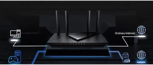 Alt view image 8 of 14 - TP-Link AX3000 WiFi 6 Router (Archer AX55 Pro) - Multi Gigabit Wireless Internet Router, 1 x 2.5 Gbps Port, Dual Band, VPN Router, OFDMA, MU-MIMO, USB Port, WPA3, Compatible with Alexa