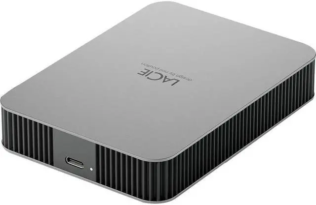 Alt view image 4 of 8 - LaCie Mobile Drive Secure STLR4000400 4TB USB-C External Hard Drive Space Gray
