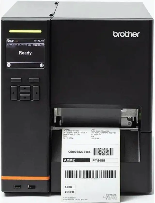 Alt view image 6 of 6 - Brother TJ-4420TN Industrial Direct Thermal/Thermal Transfer Printer Monochrome