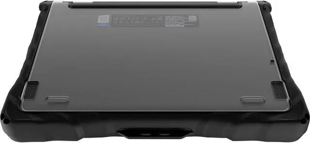 Alt view image 3 of 8 - Gumdrop DropTech Lenovo 100e G3/100w G3 Clamshell - Black - For Lenovo Chromebook - Black - Shock Proof, Shock Absorbing, Drop Resistant, Shock Resistant - Thermoplastic Polyurethane (TPU) - Rugged