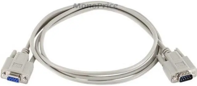 Alt view image 10 of 10 - Monoprice 6ft Molded Null Modem DB9 Male/Female Cable