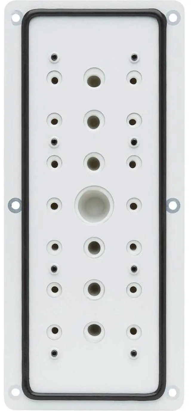 Alt view image 8 of 9 - Tripp Lite SmartRack Cable Entry Gland Plate for NEMA-Rated Enclosure Cabinets, 21-Port Membrane - Cable Entry Plate - Metal
