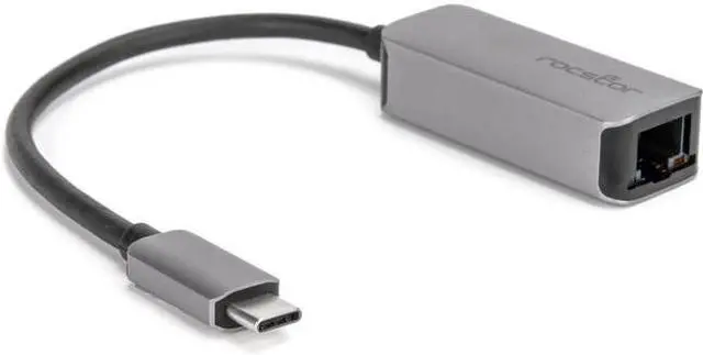 Alt view image 2 of 8 - rocstor usb-c to gigabit network adapter compatible with mac & pc - usb 3.1 type c - 640 mb/s data transfer rate - 1 port(s) - 1 - twisted pair - 10/100/1000base-t - desktop