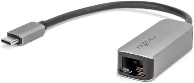 Alt view image 3 of 8 - rocstor usb-c to gigabit network adapter compatible with mac & pc - usb 3.1 type c - 640 mb/s data transfer rate - 1 port(s) - 1 - twisted pair - 10/100/1000base-t - desktop